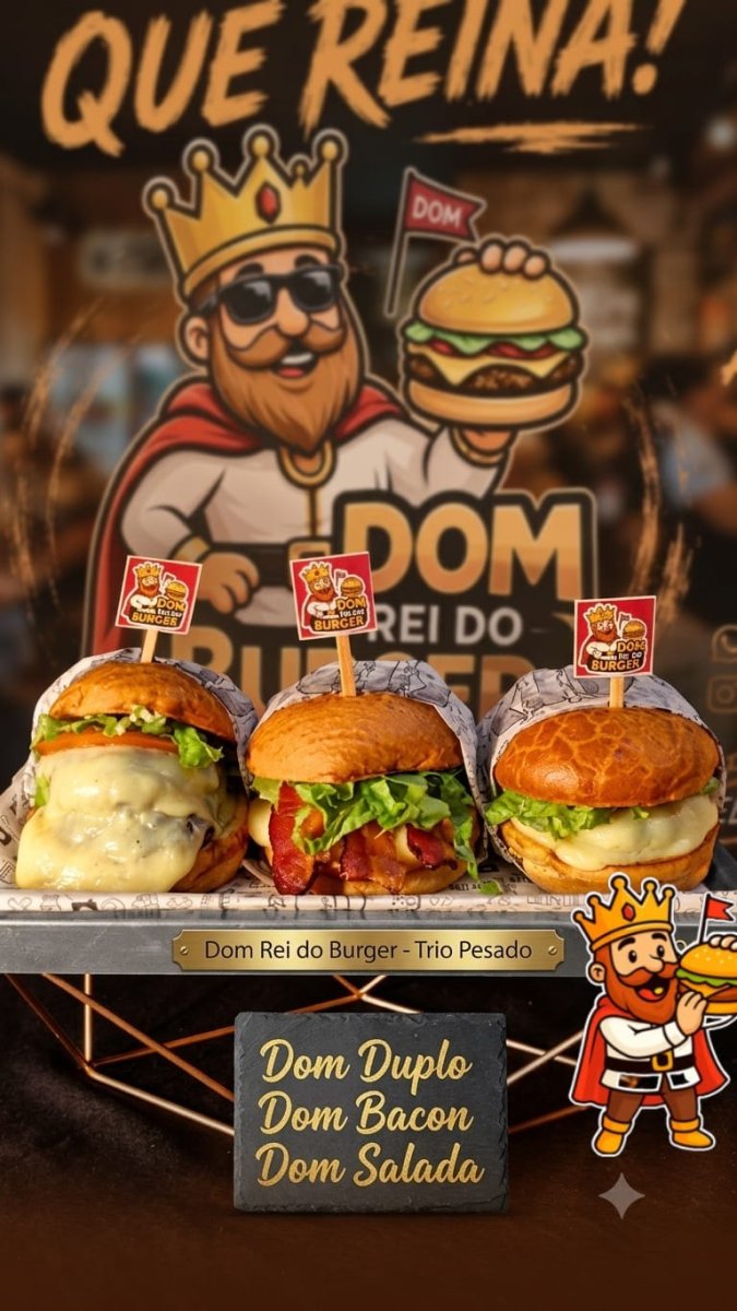 TRIO PESADO 1 DOM BACON+1 DOM DUPLO +1 DOM SALADA