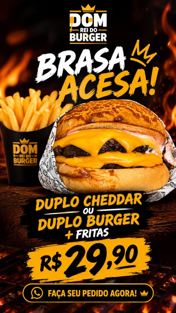 DOM DUPLO CHEDDAR + FRITAS