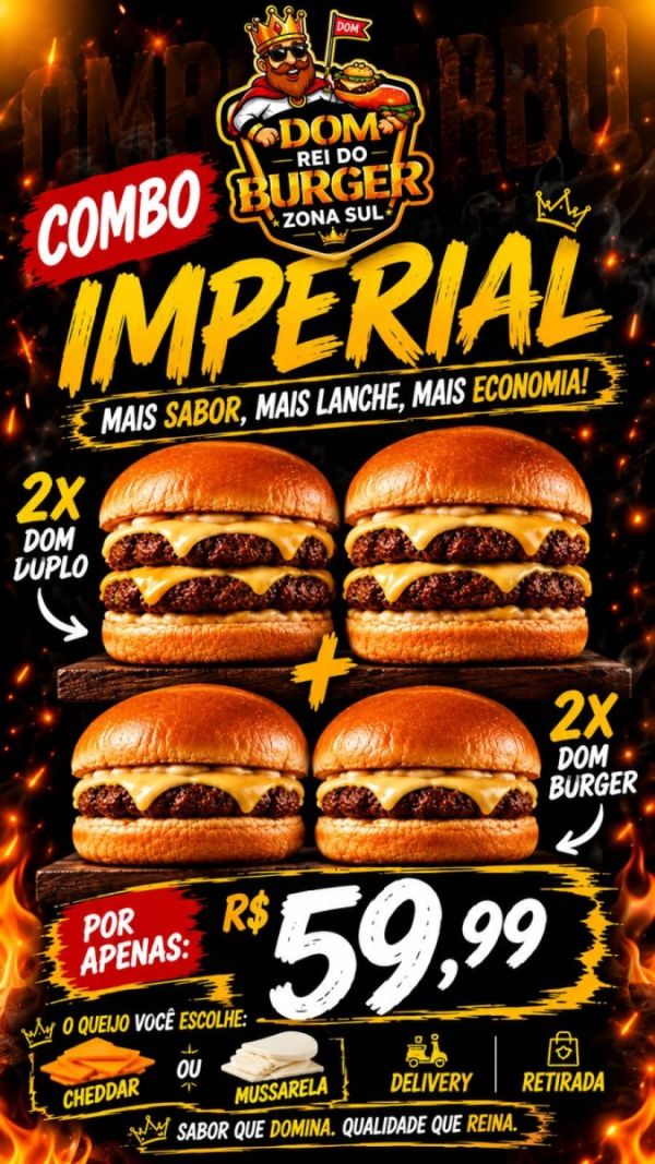 COMBO IMPERIAL DOM REI DO BURGER 👑