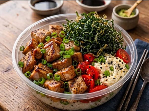 Poke frango tare