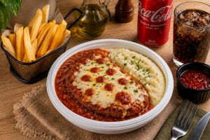 Parmegiana Completa - Fritas + Coca Cola 350ml