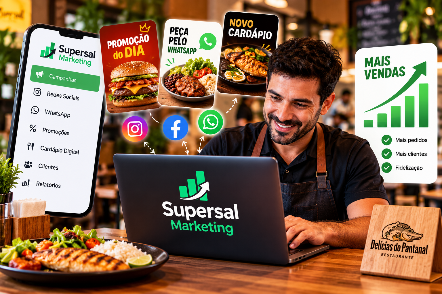 Como usar Supersal marketing para aumentar vendas do meu restaurante